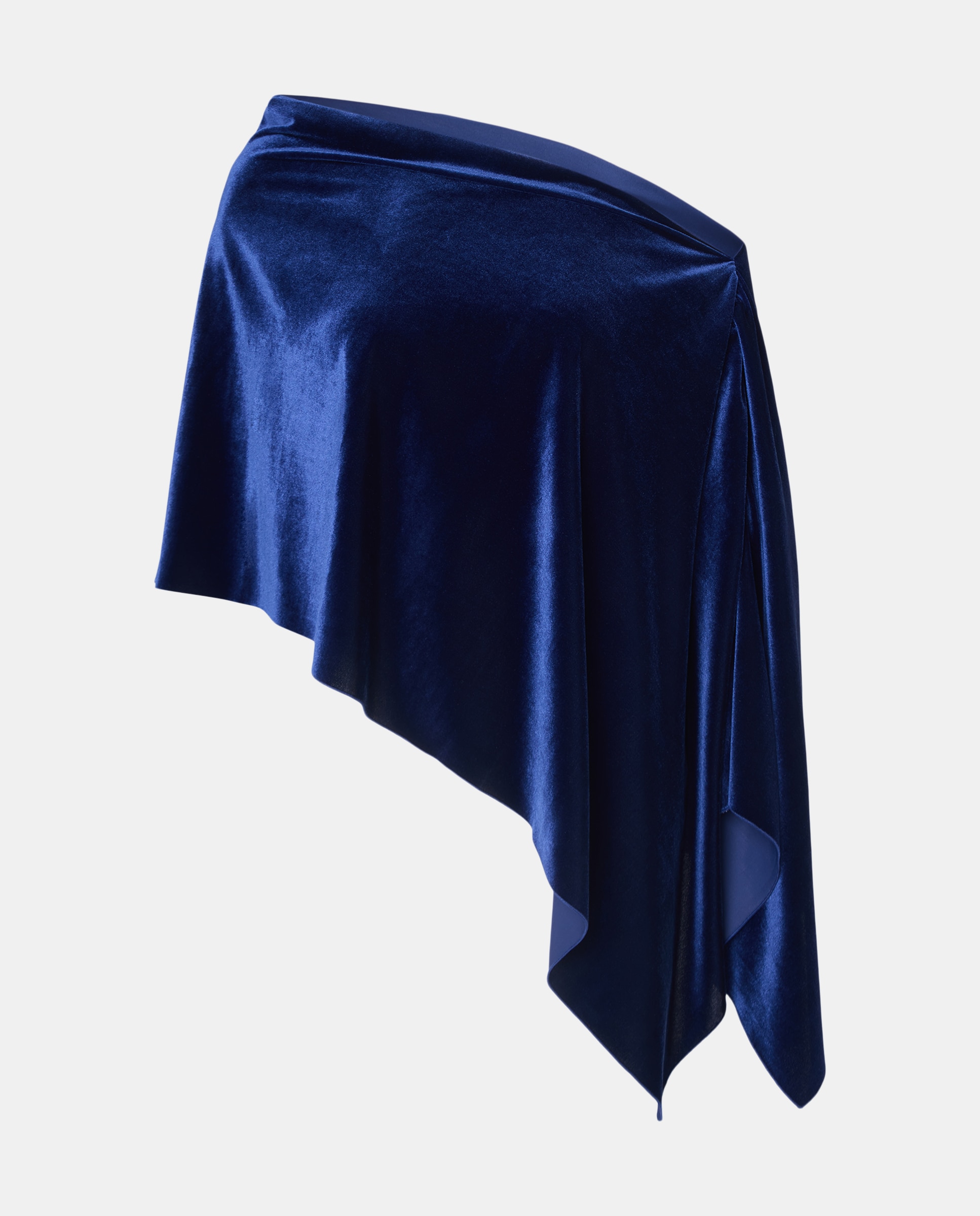 Imagen 4 de Capa terciopelo con fruncido en hombro - Banarassi - Azul marino Azul marino