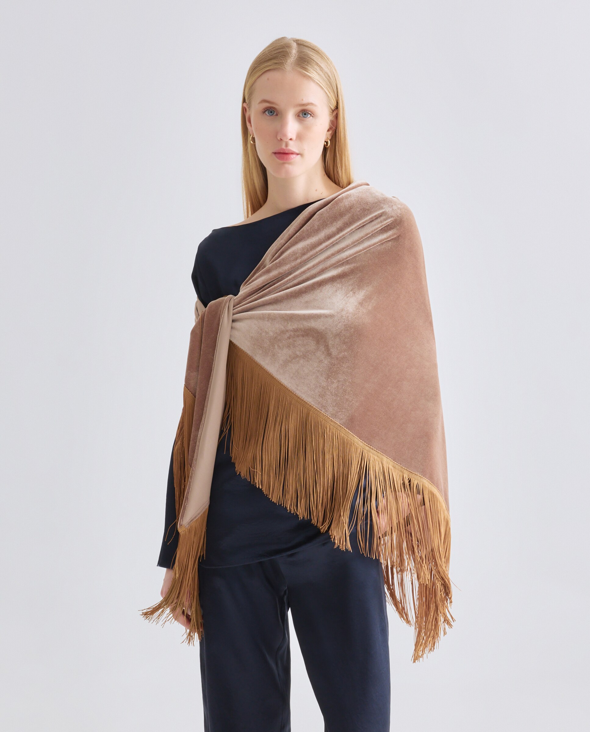 Pico bordado con fleco - Banarassi - Beige Beige-2