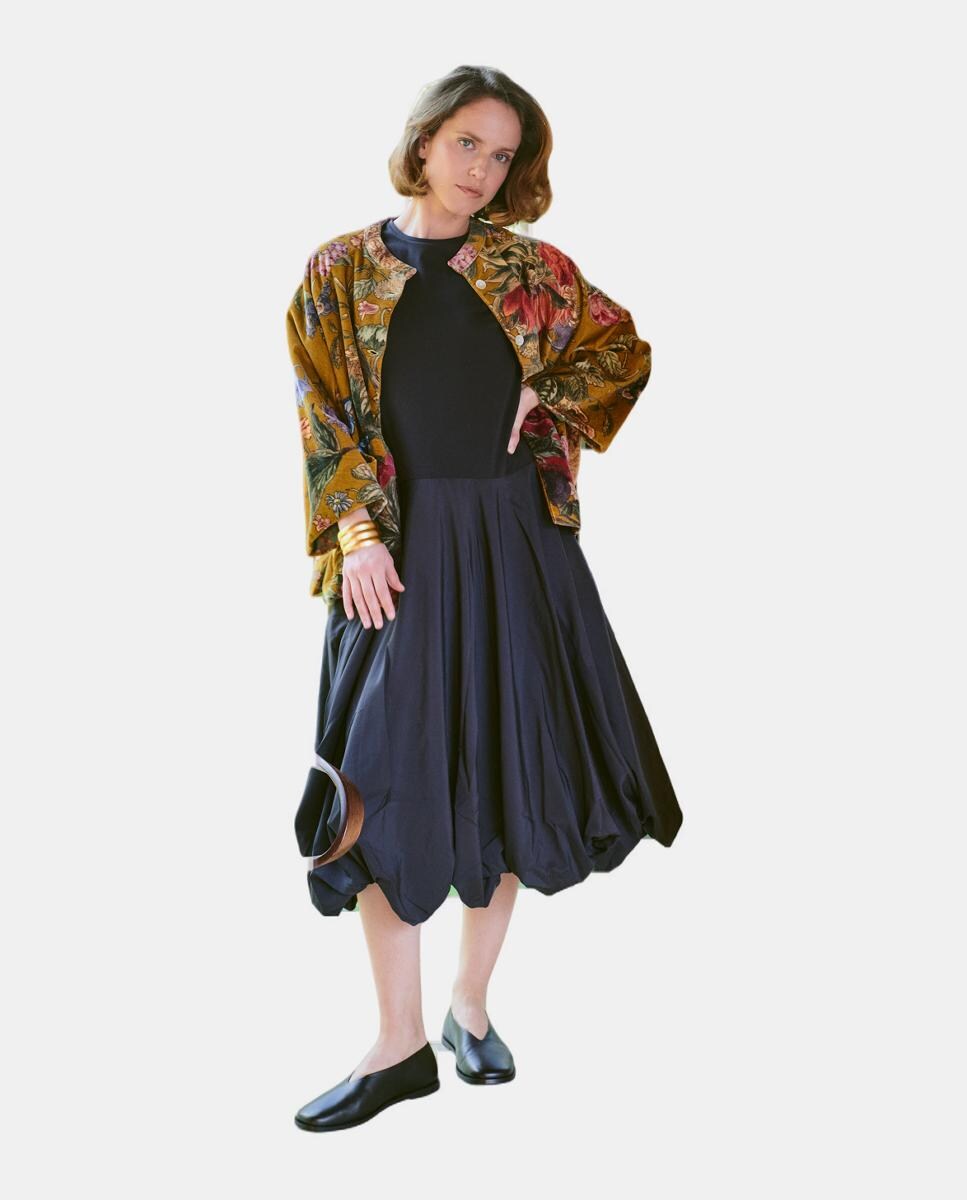 Casaco de Veludo Primula Gold Ouro-1