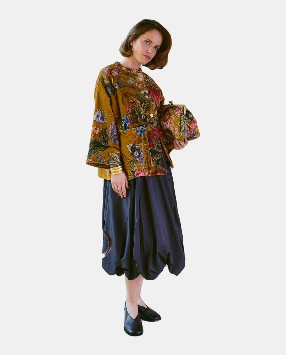 Casaco de Veludo Primula Gold Ouro-2