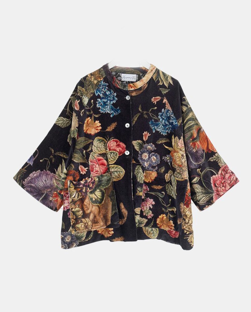 Casaco de Veludo Primula Black Preto-4