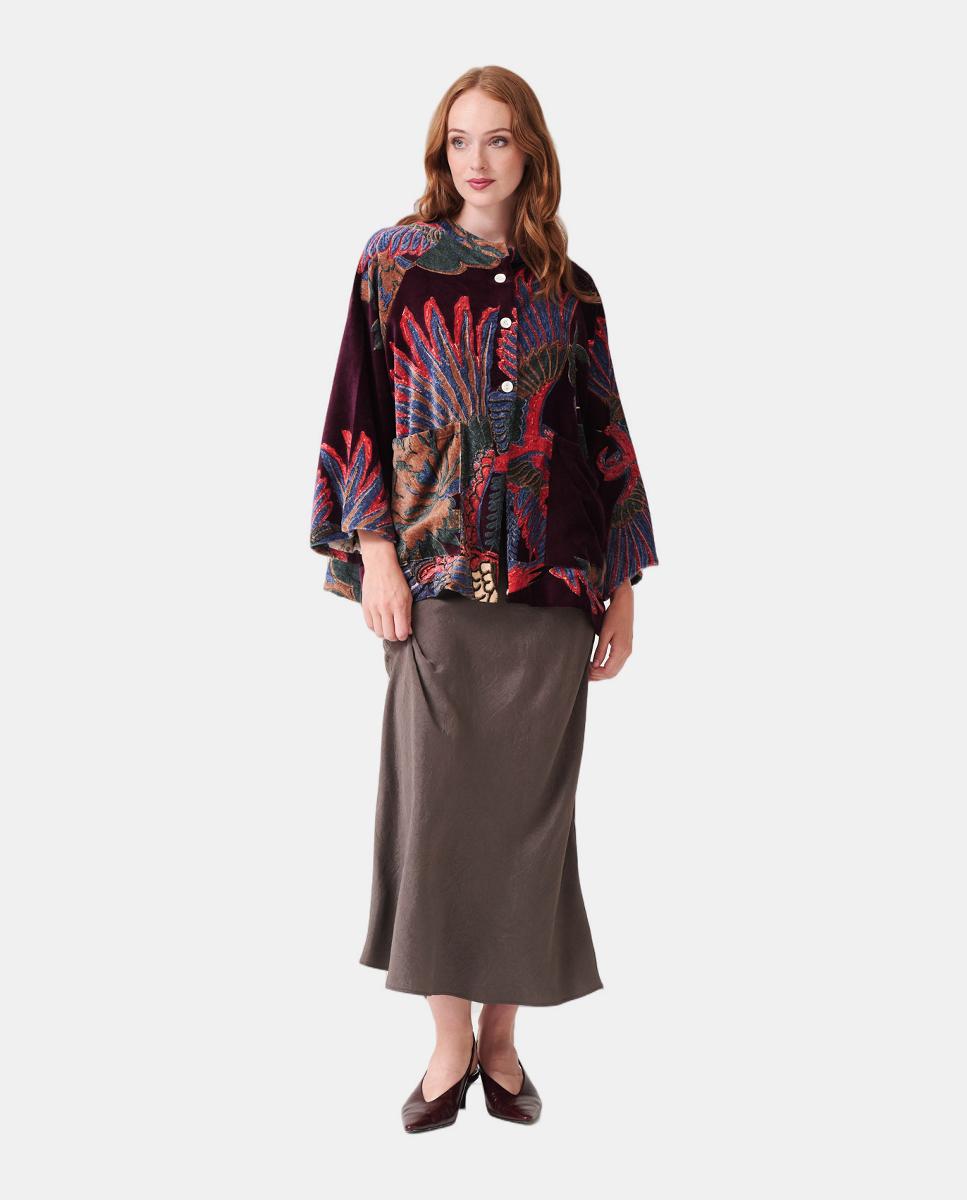 Casaco de Veludo Crane Plum Roxo-1
