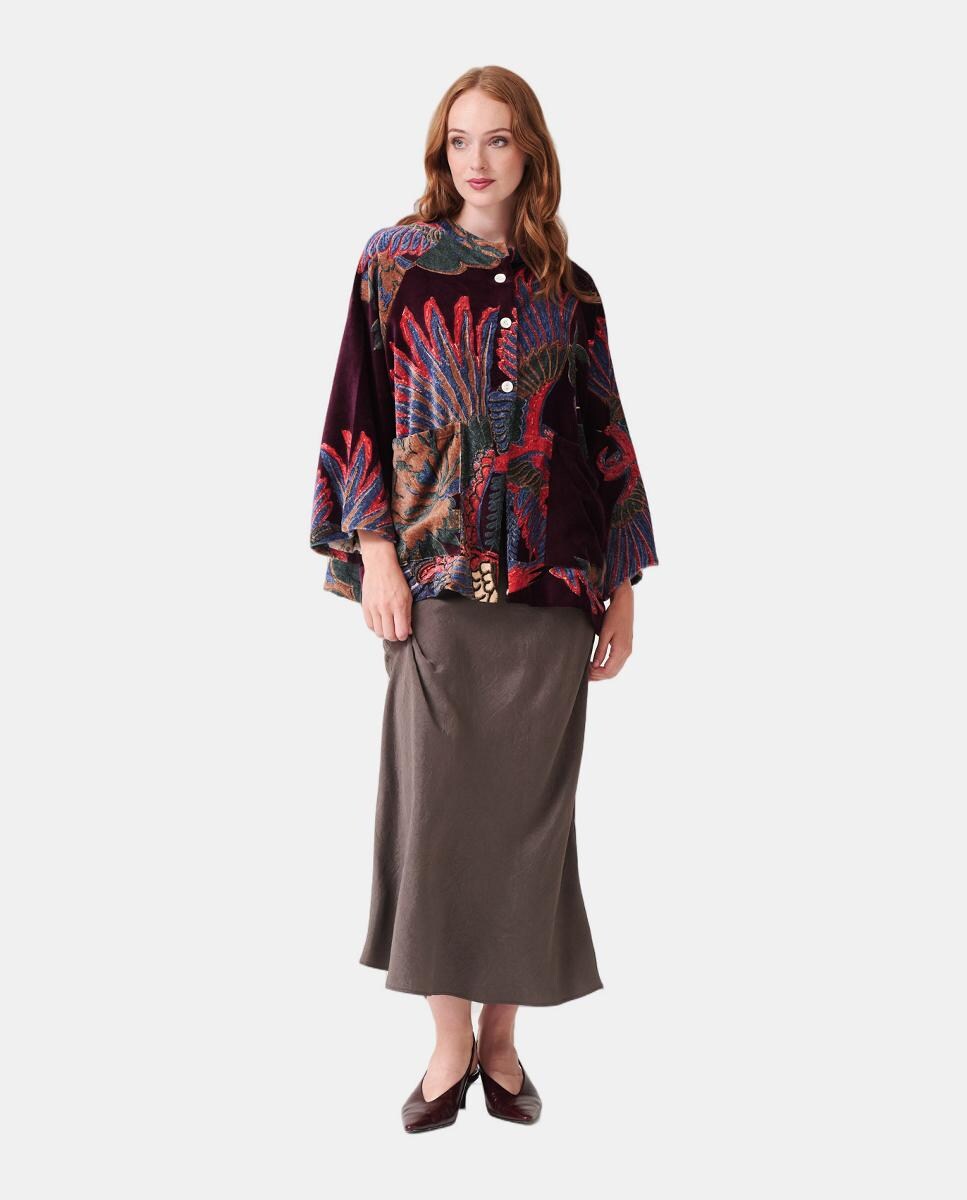 Casaco de Veludo Crane Plum Roxo-1