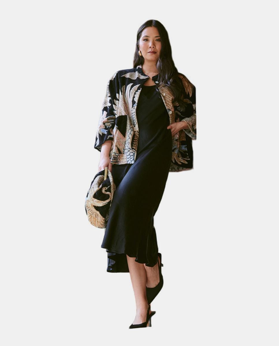 Casaco de Veludo Crane Black Preto-1