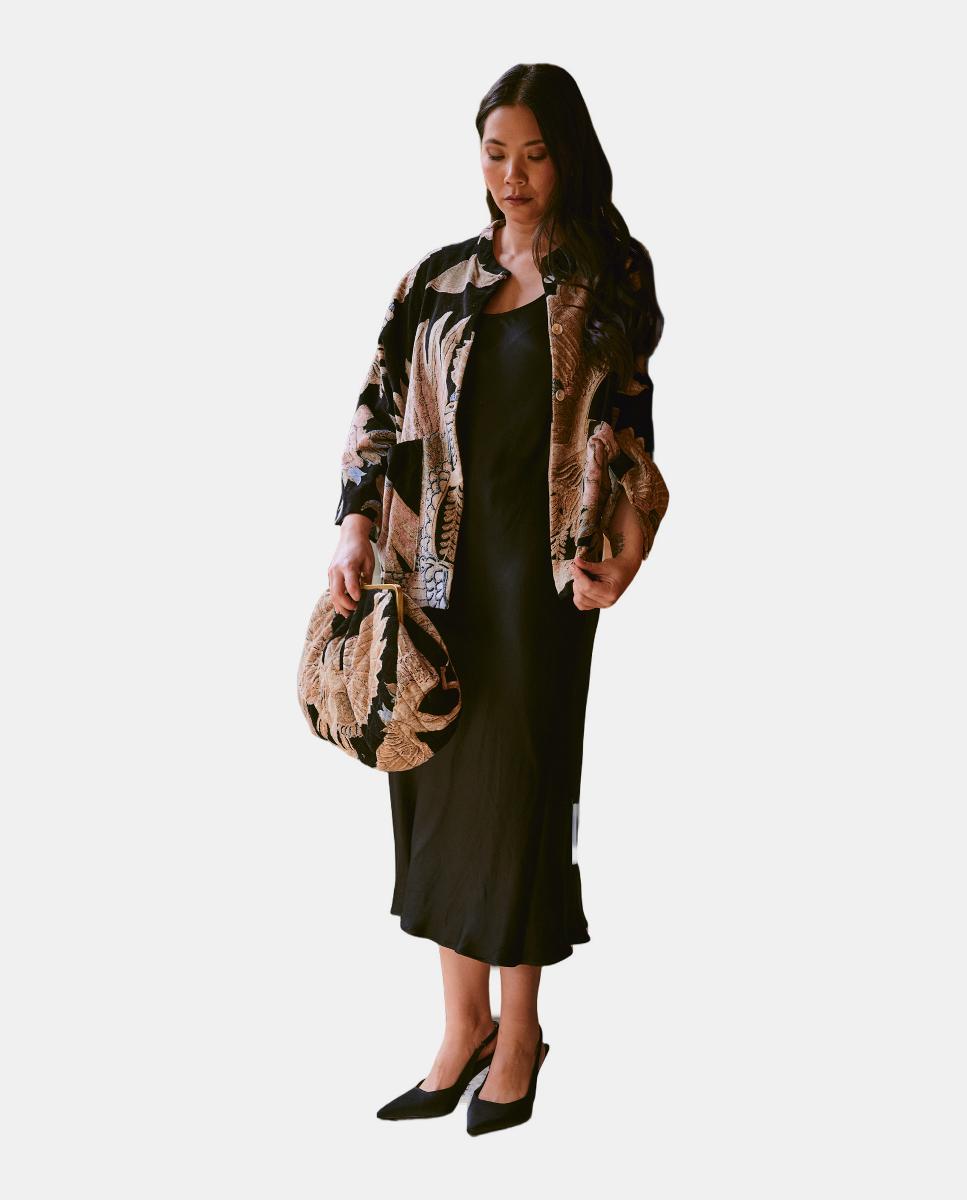 Casaco de Veludo Crane Black Preto-2