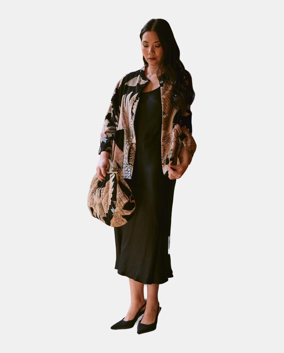 Casaco de Veludo Crane Black Preto-2