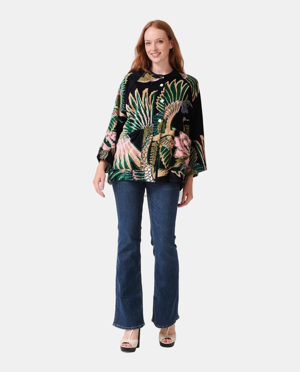 Casaco de Veludo Crane Emerald Verde-5