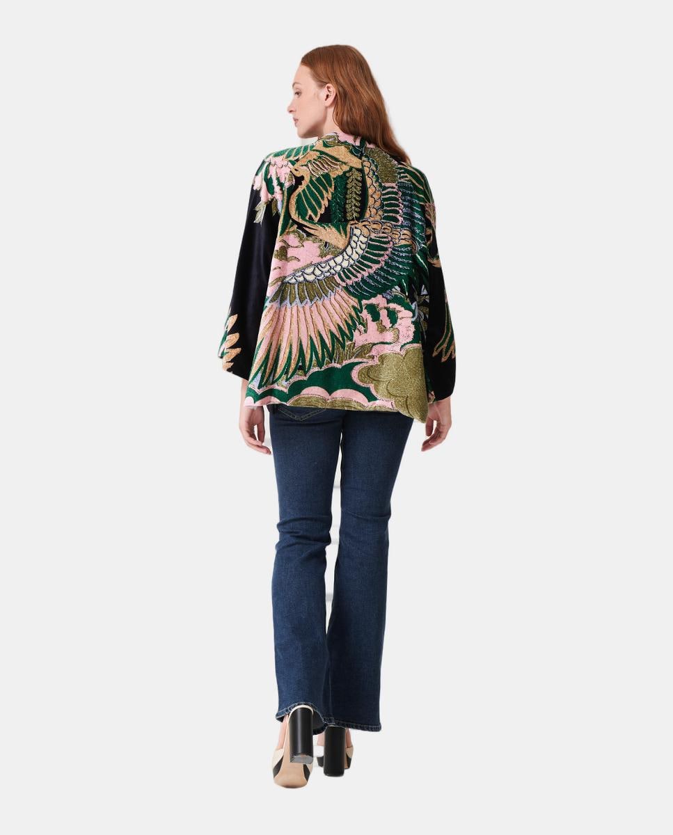 Casaco de Veludo Crane Emerald Verde-7