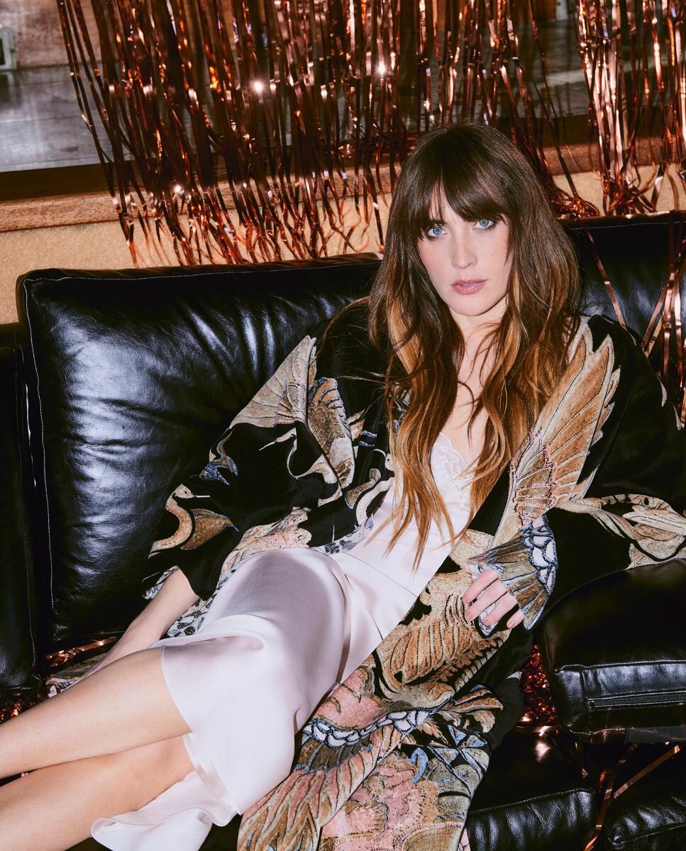 Casaco Comprido de Veludo Crane Black Preto-3