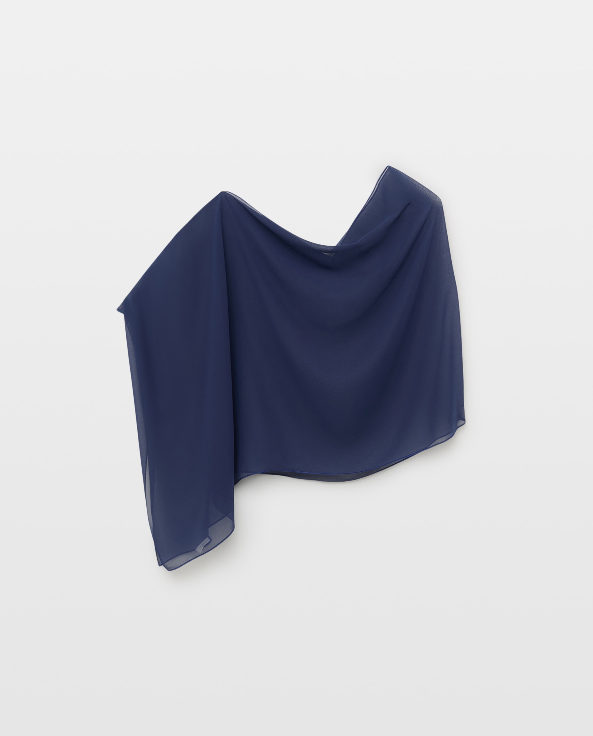 Capa de fiesta en gasa transparente de Banarassi - Azul marino Azul marino-3