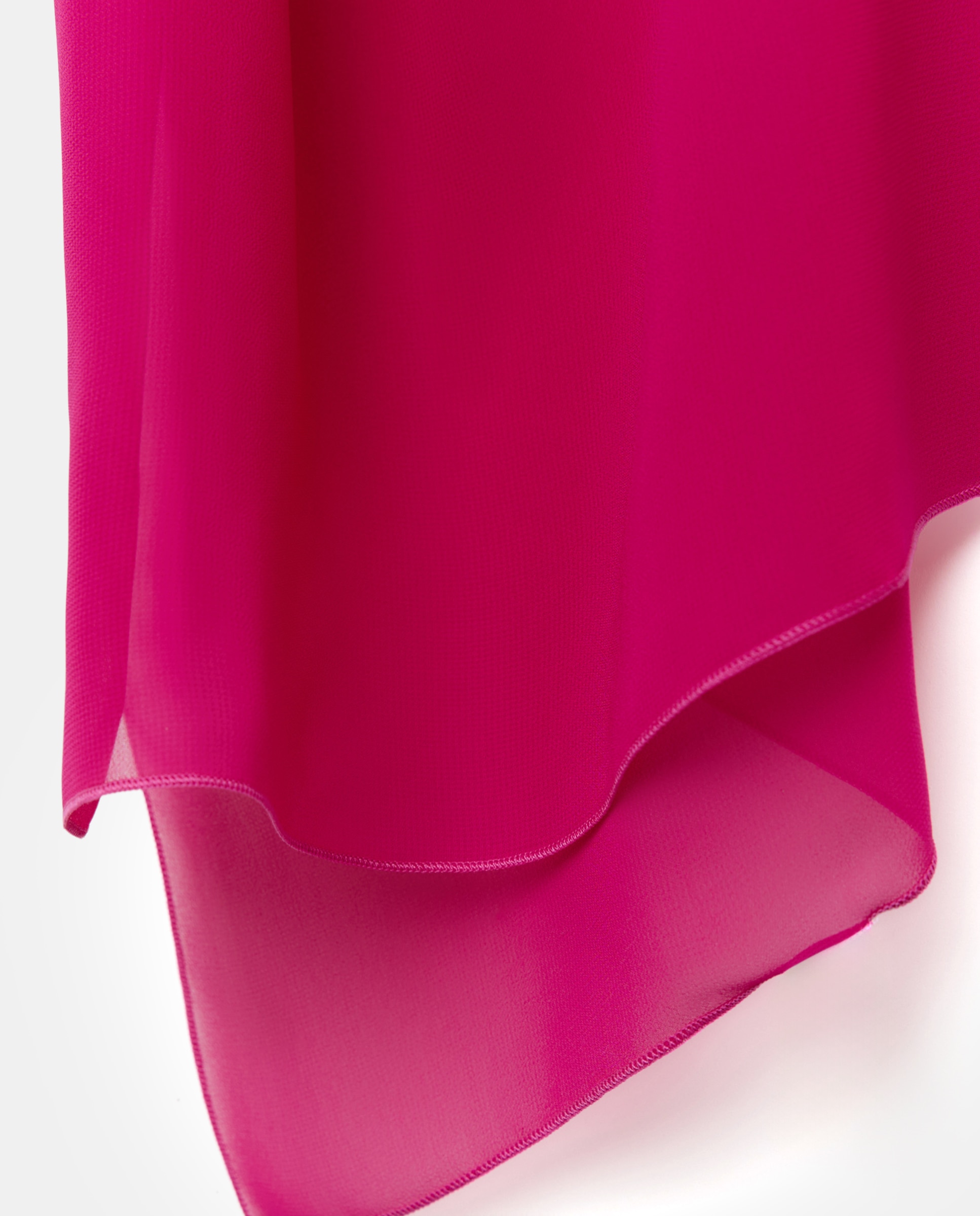 Capa de fiesta en gasa transparente de Banarassi - Mostaza Fucsia-5