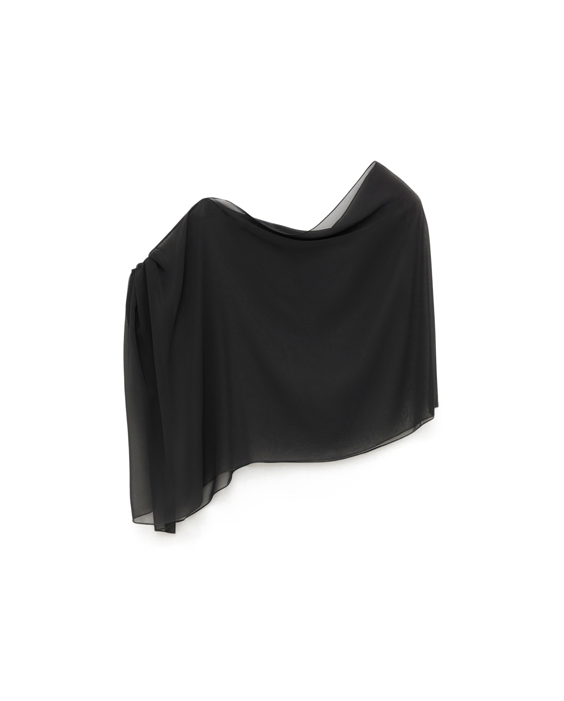 Capa de fiesta en gasa transparente de Banarassi - Negro Negro-3