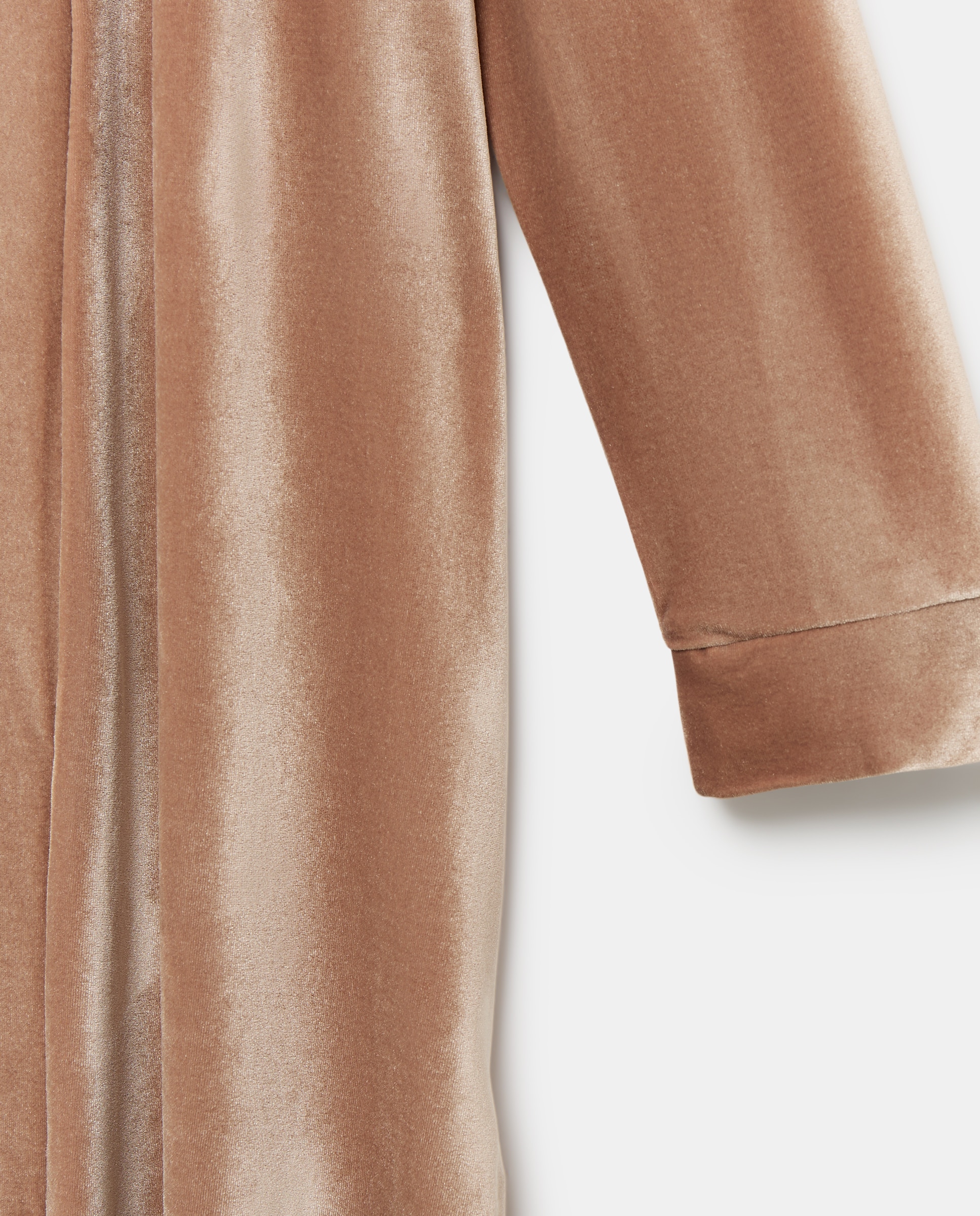 Abrigo de fiesta liso terciopelo de Banarassi - Beige Beige-5