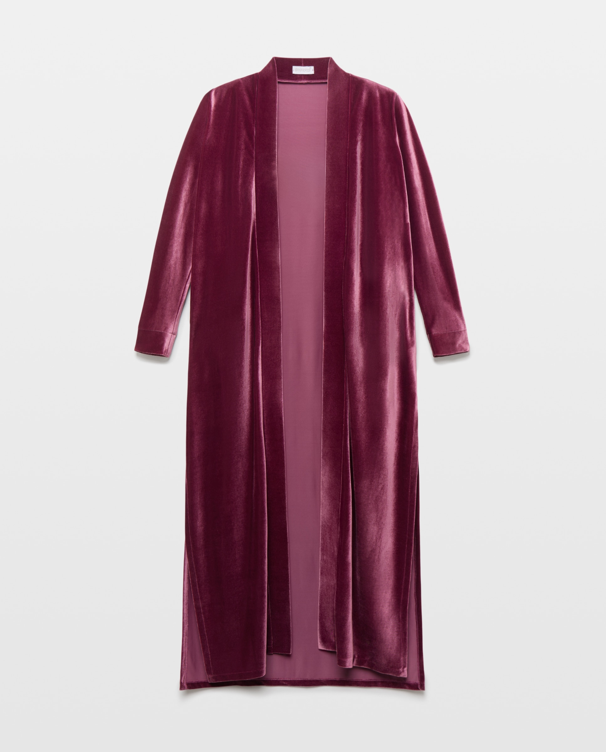 Abrigo de fiesta liso terciopelo de Banarassi - Rosa Rosa-4
