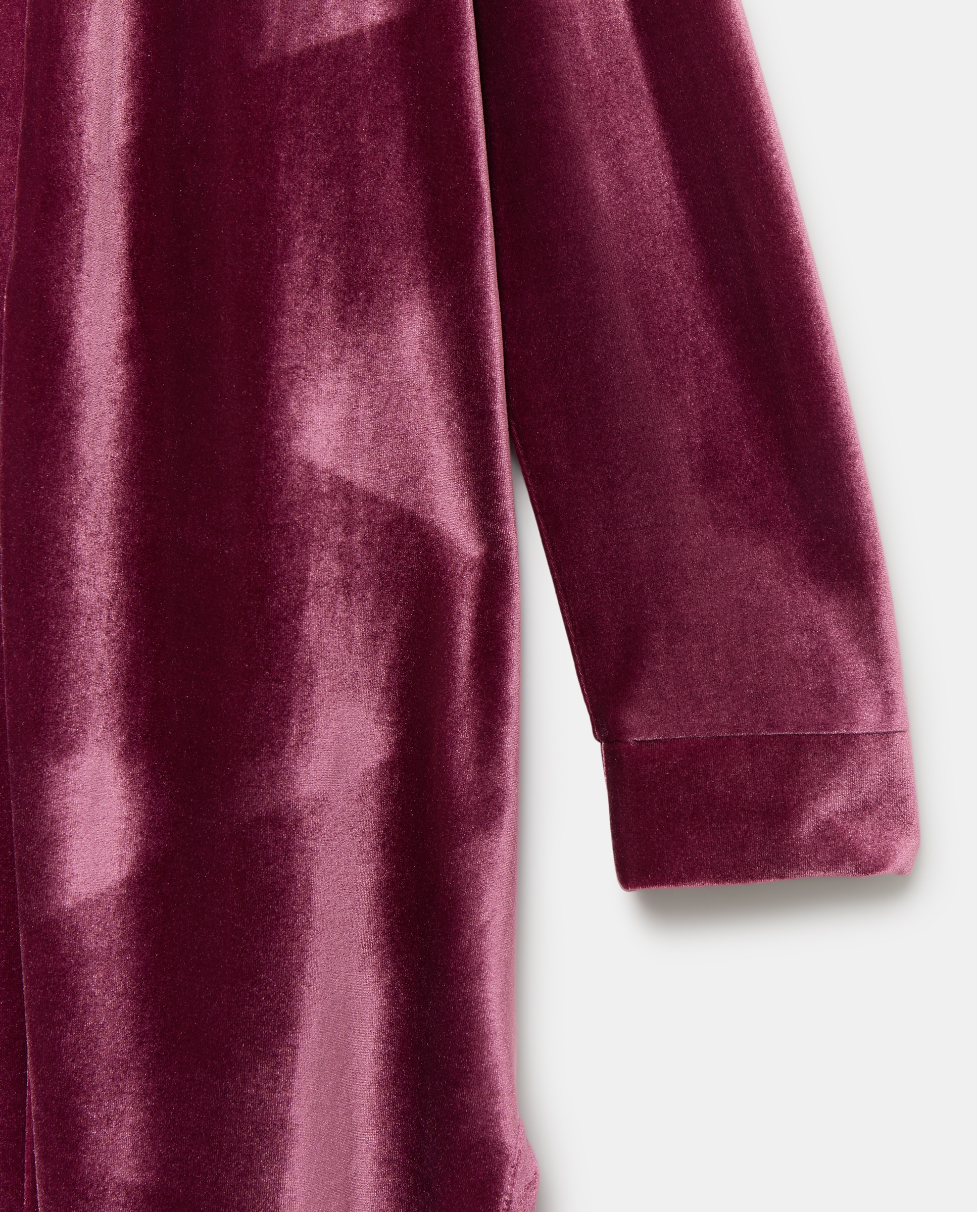 Abrigo de fiesta liso terciopelo de Banarassi - Rosa Rosa-5