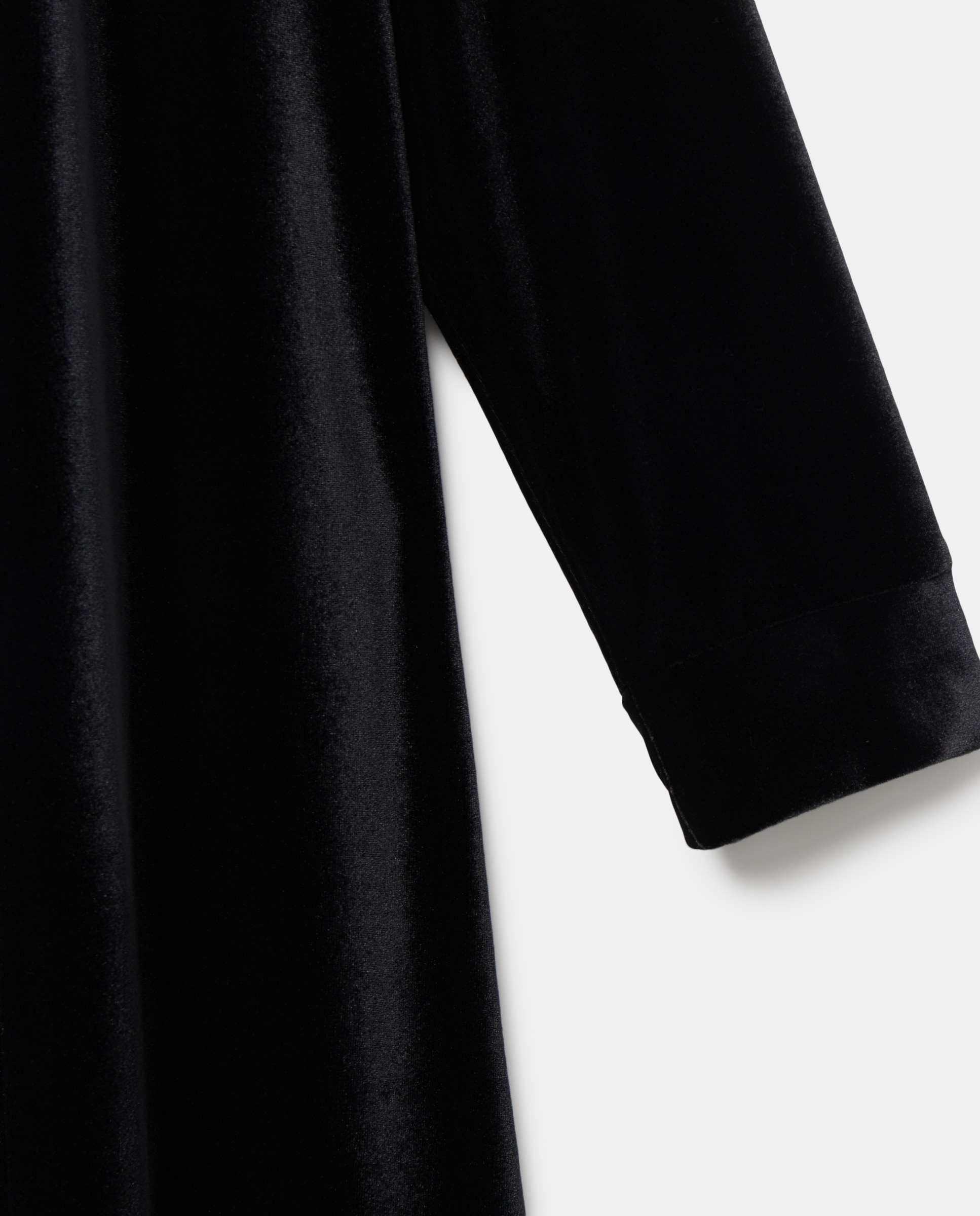 Abrigo de fiesta liso terciopelo de Banarassi - Negro Negro-5