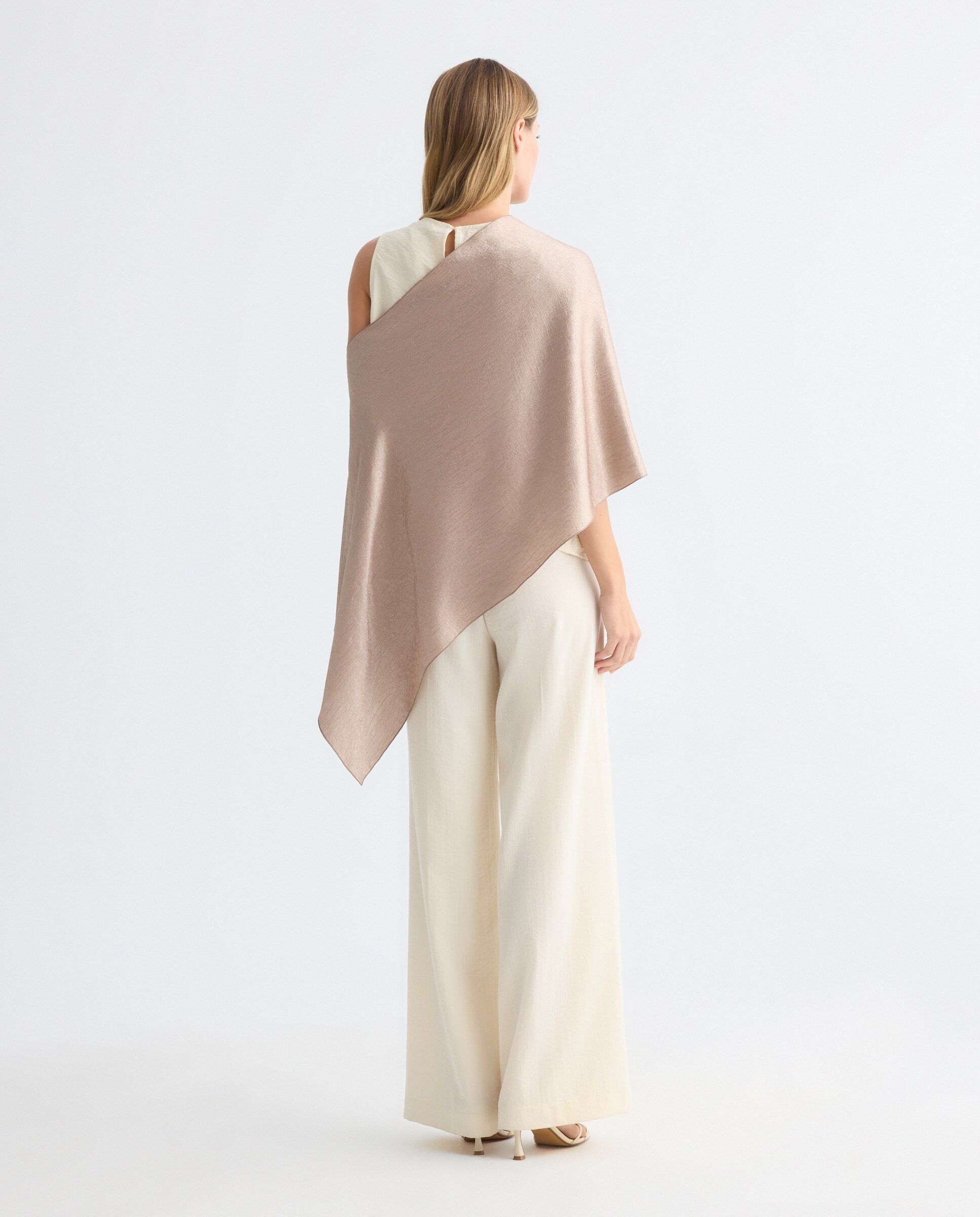 Capa jaquard de fiesta de Banarassi - Beige Beige-3