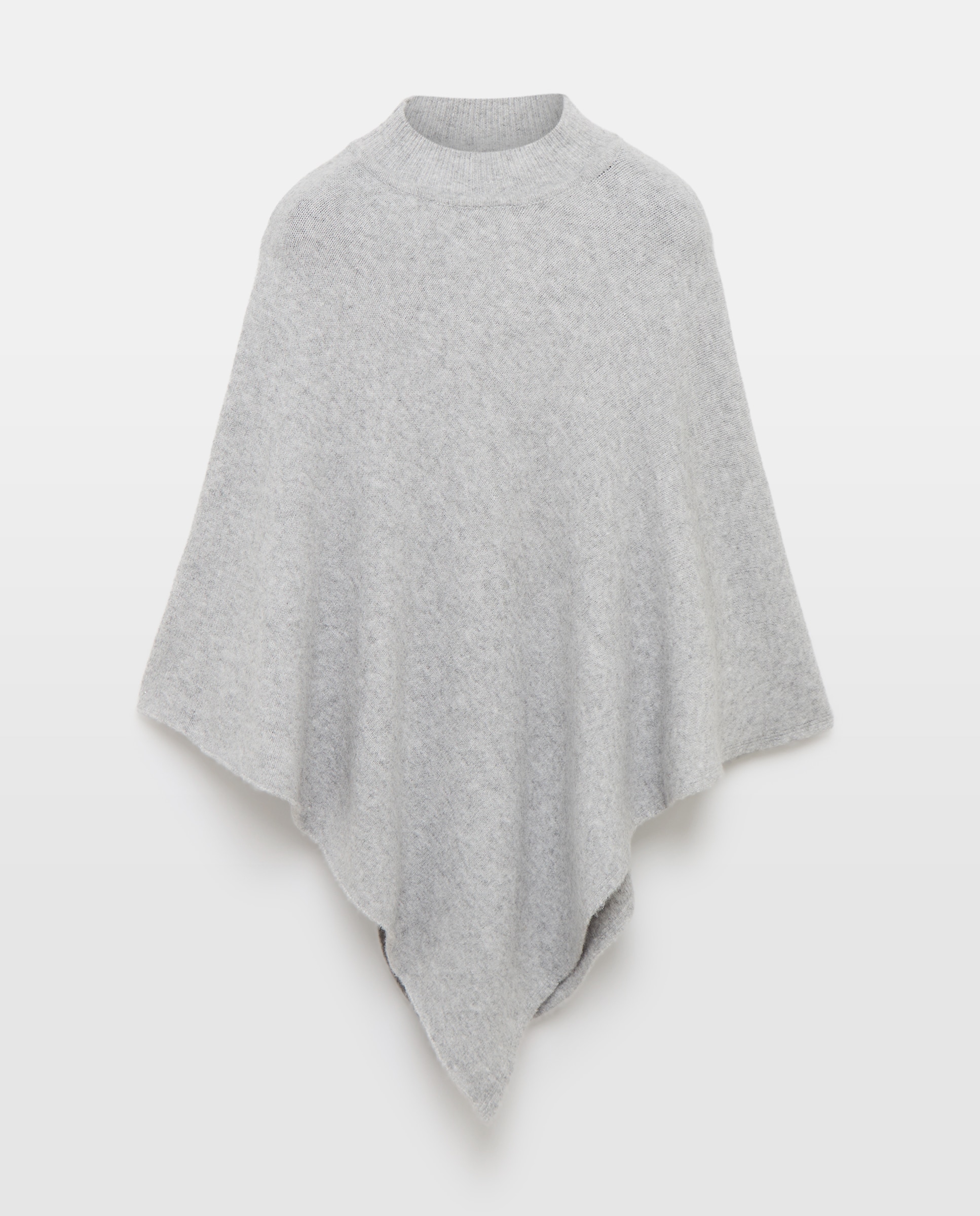 Poncho com Gola - Preto Cinzento-1