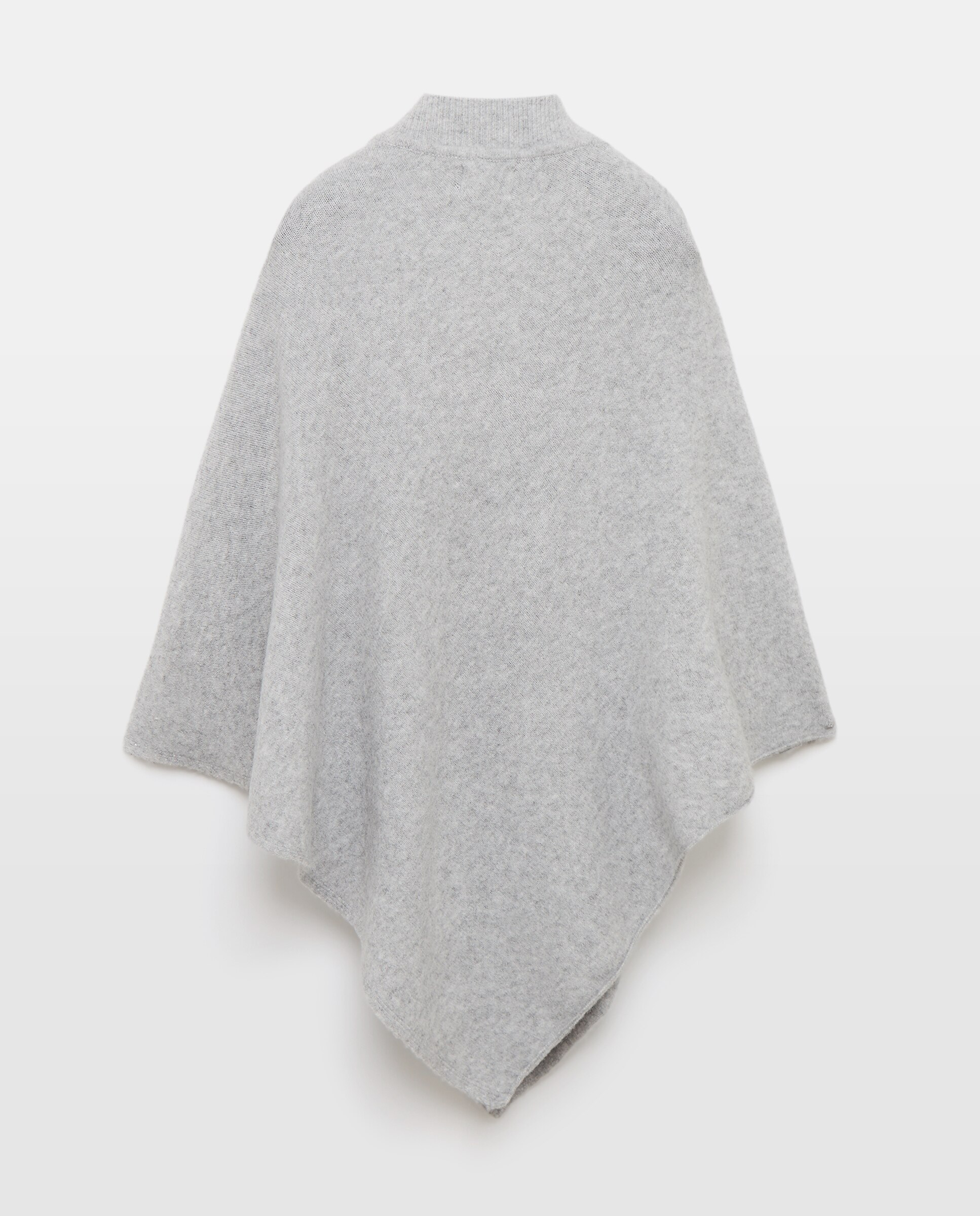 Poncho com Gola - Preto Cinzento-3