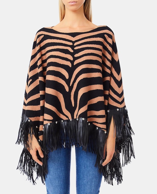 Imagem 0 de Poncho Zebra com Franjas