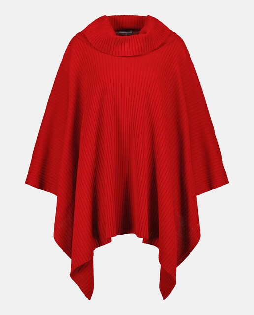 Imagem 0 de Poncho Canelado com Gola Dobrada