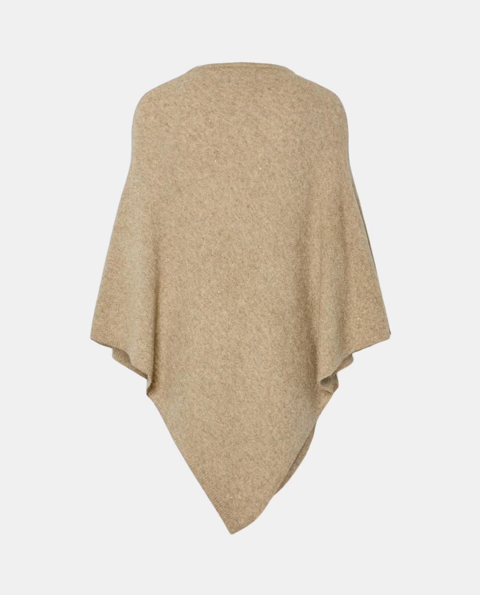 Imagen 5 de Poncho de lurex - Pieces - Azul marino Beige