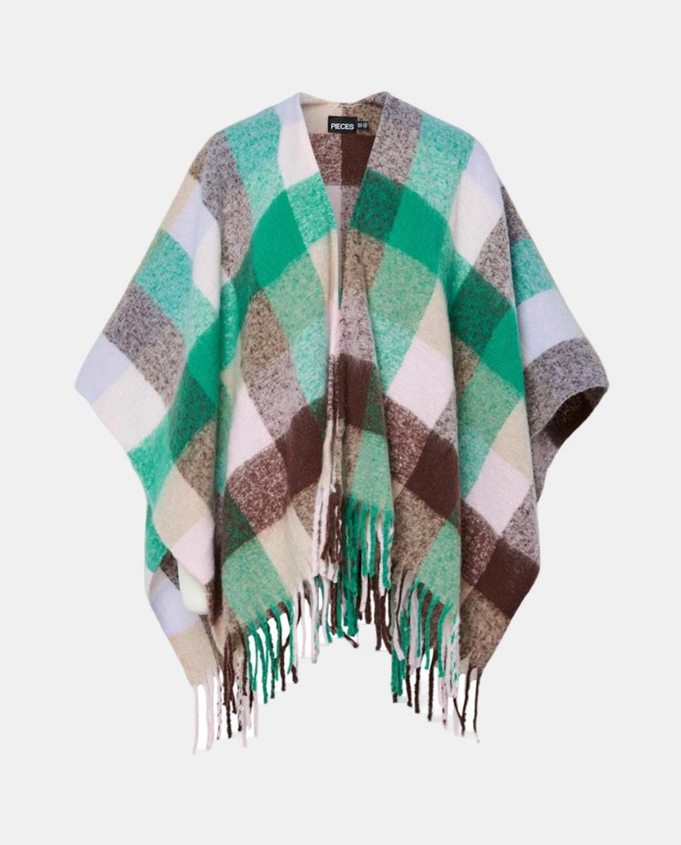 Poncho aos Quadrados Verde-1