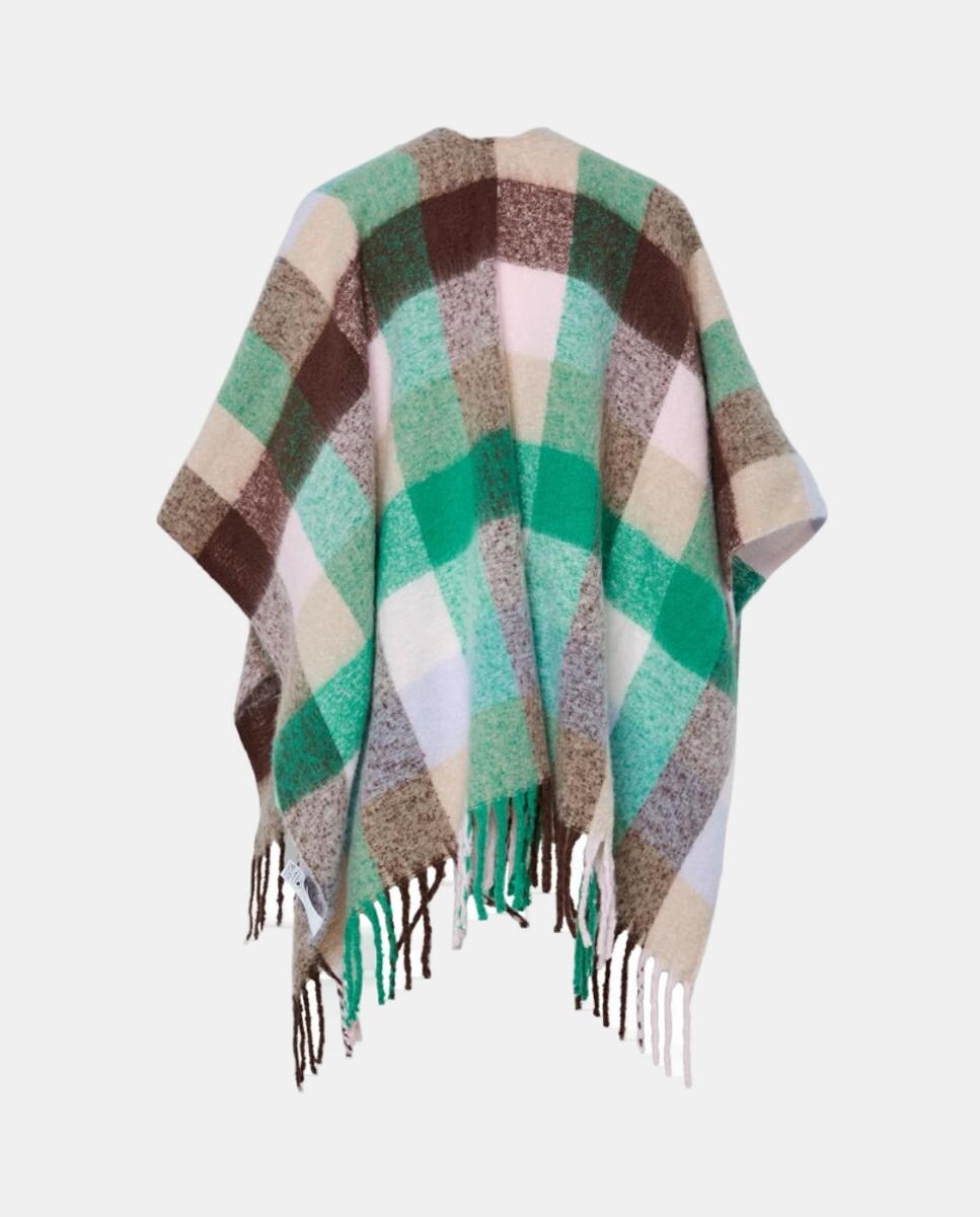 Poncho aos Quadrados Verde-2