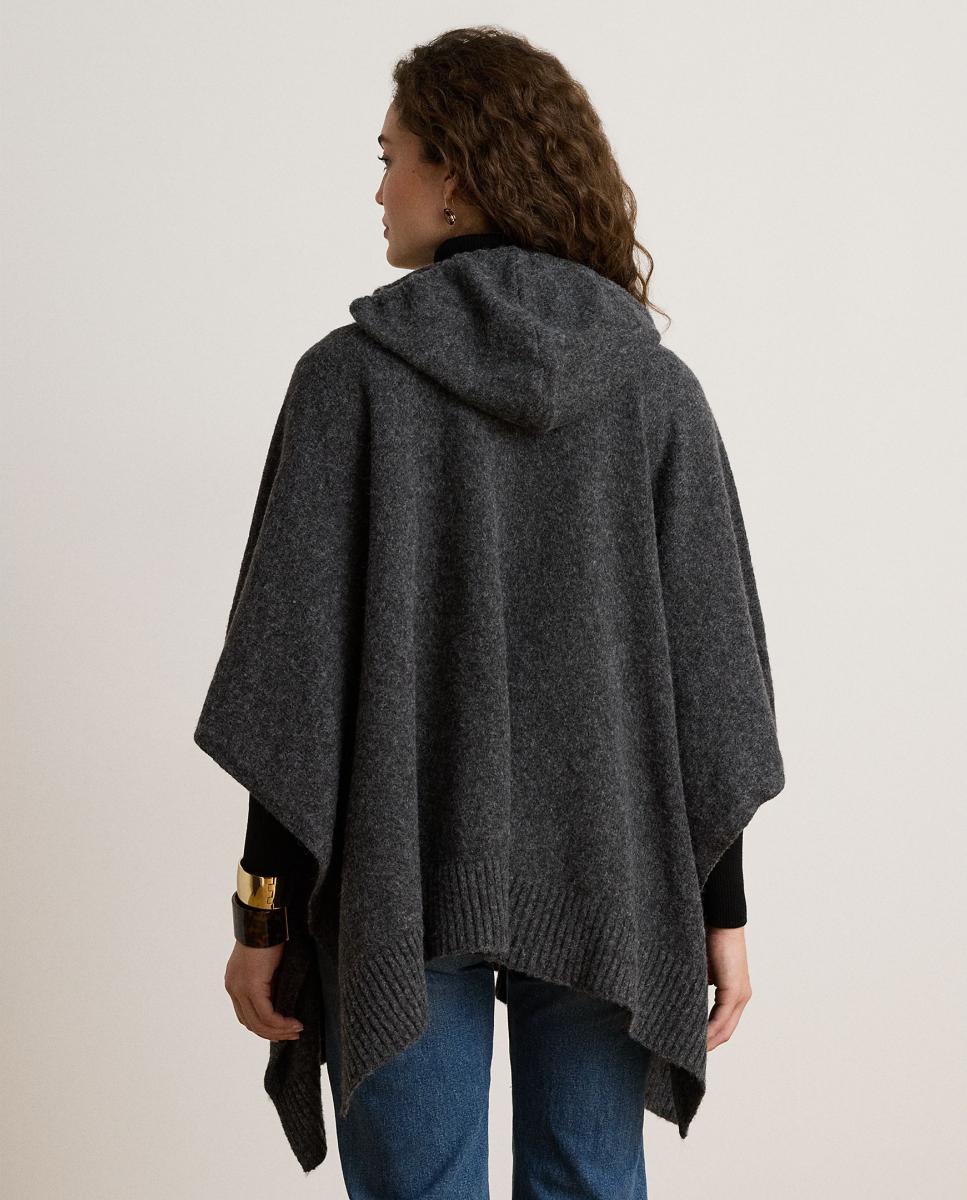 Poncho de Malha com Logótipo Cinzento-escuro-3