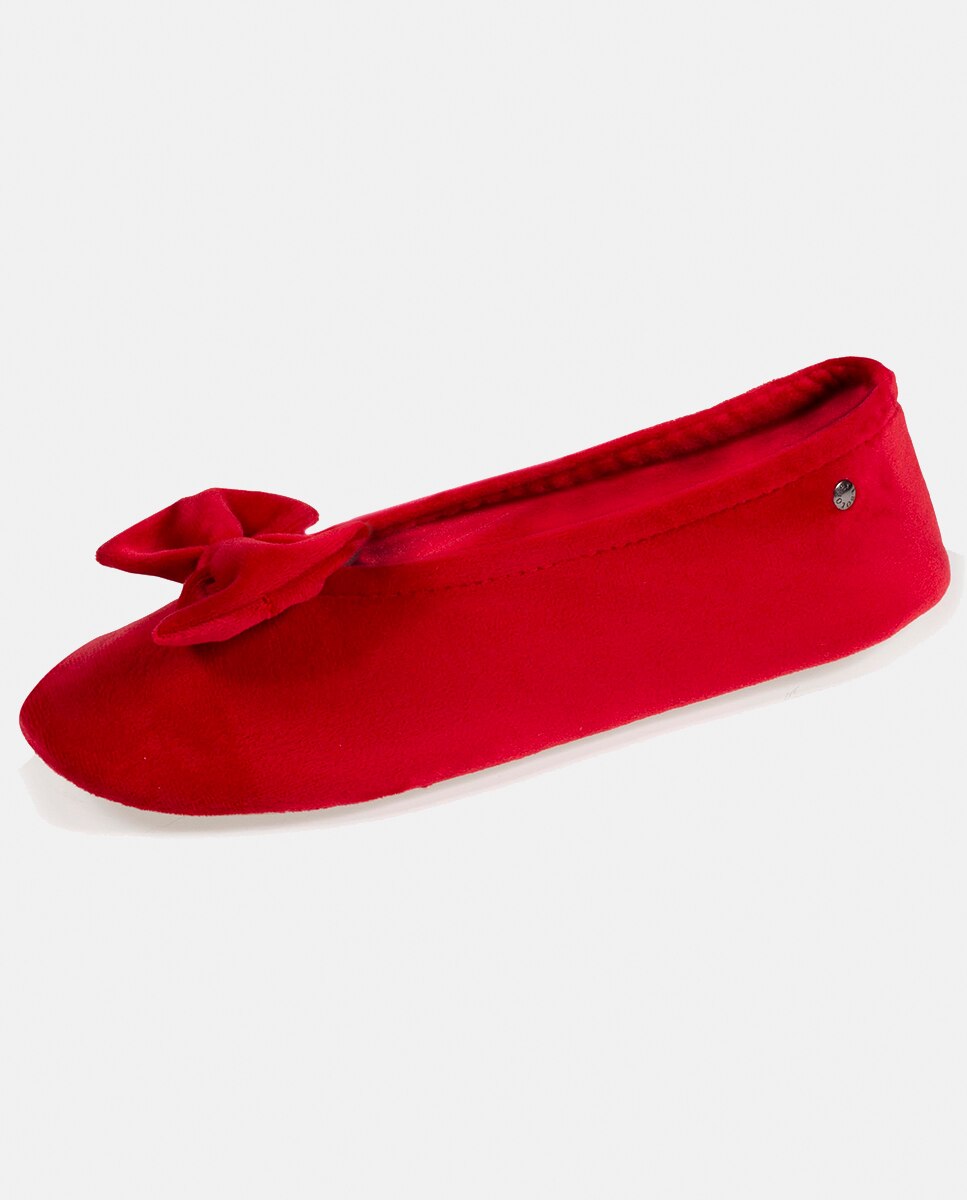 Pantufas tipo sabrinas em tom bordeaux Vermelho-2