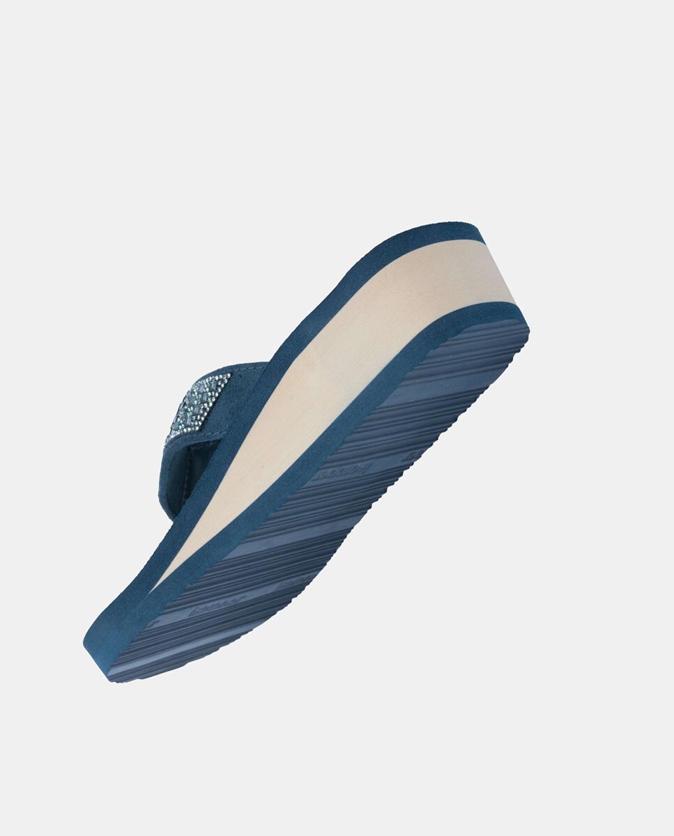 Chinelos com Calcanhar 4 cm Verde-escuro-3