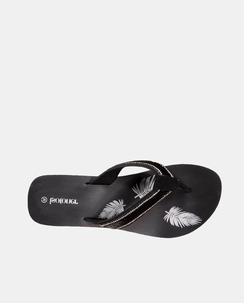 Chinelos com Calcanhar 4 cm Preto-2
