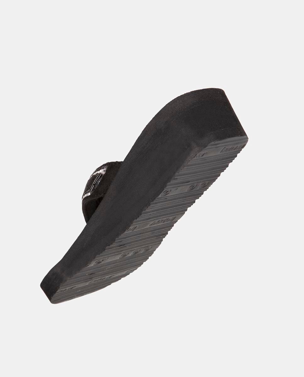 Chinelos com Calcanhar 4 cm Preto-3