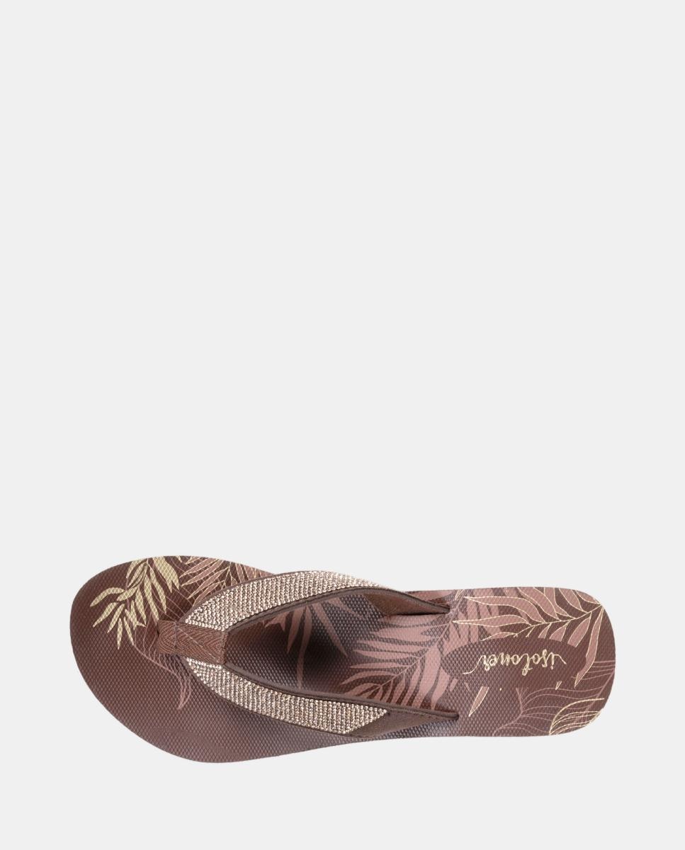 Chinelos de Salto de 4 cm Castanho-2