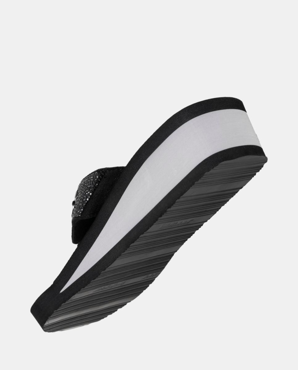 Chinelos de Salto de 4 cm Preto-3