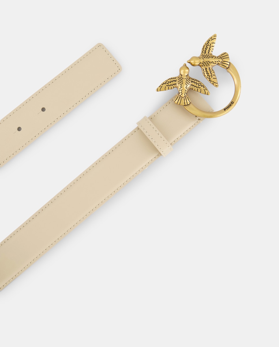 Cinto de 3 cm com Fivela Bege-2