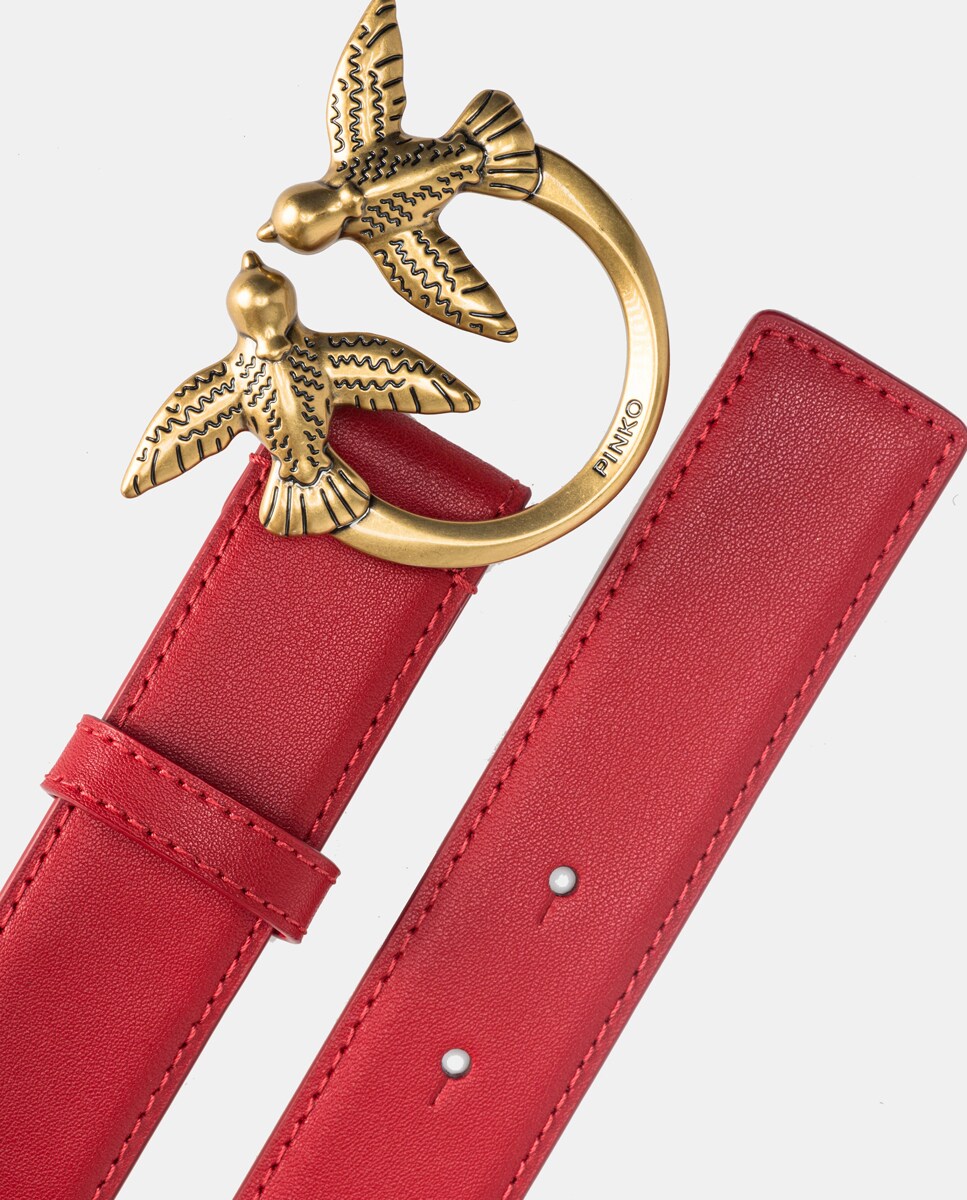 Cinto de 3 cm com Fivela Vermelho-4