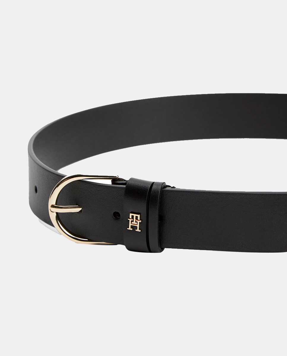 Cinto de pele em preto Preto-3