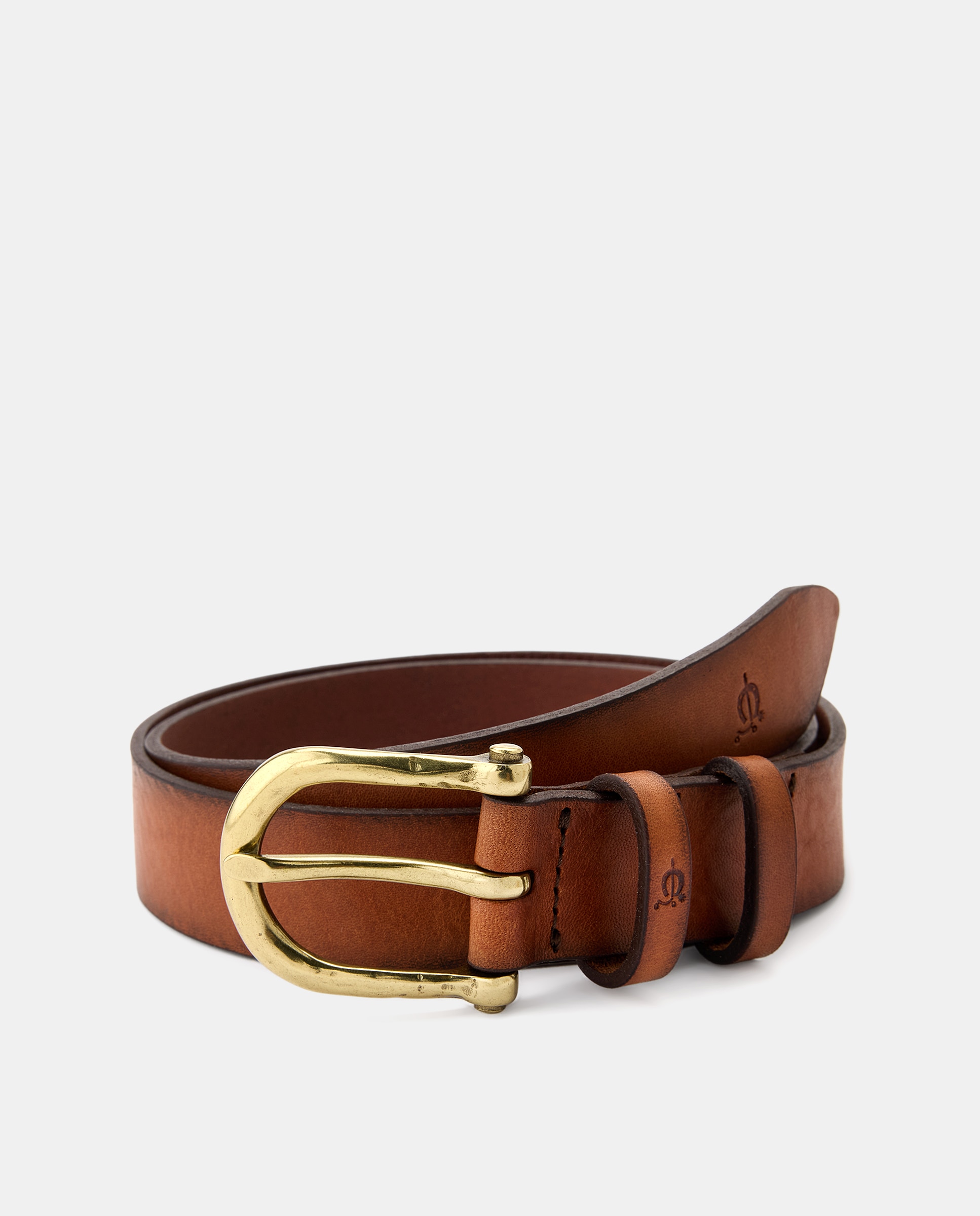 Imagem 0 de Cinto Plano em Pele com Passador Duplo