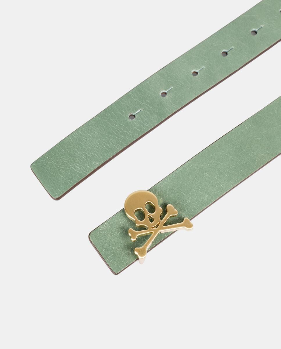 Cinto em pele Turquesa-5