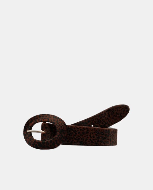 Imagem 0 de Cinto em Pele com Animal Print