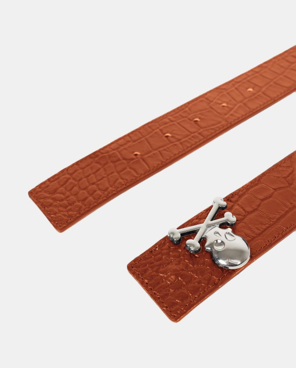 Cinto em pele Castanho-3