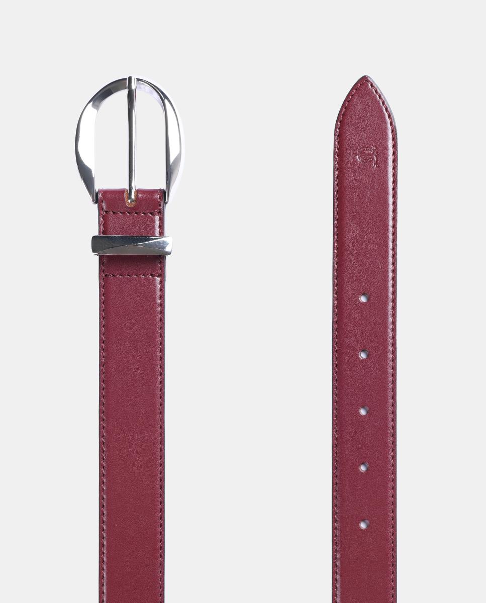 Cinto em Pele Bordeaux-2