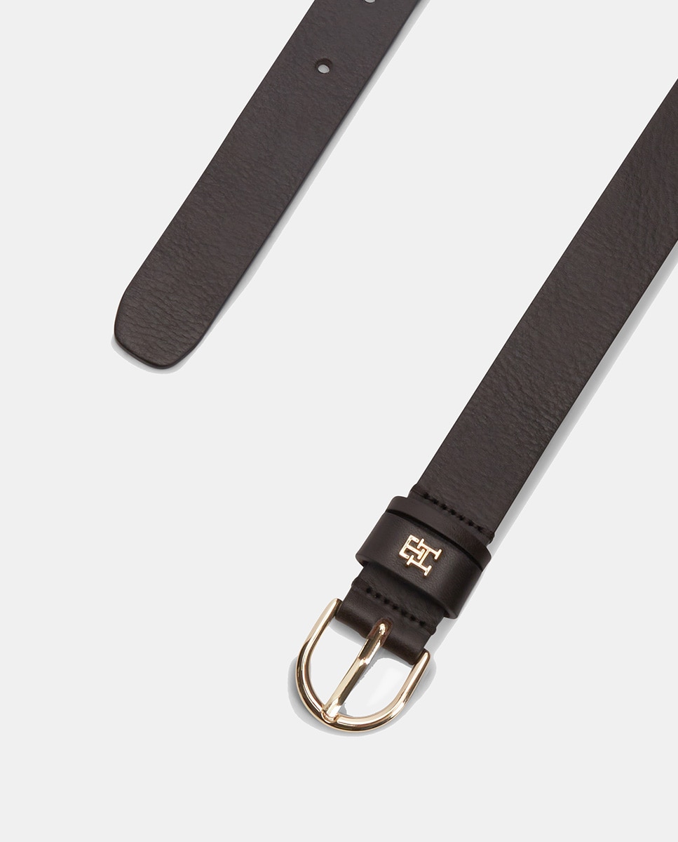 Cinturón de mujer de piel de Tommy Hilfiger - Marrón Marrón-2