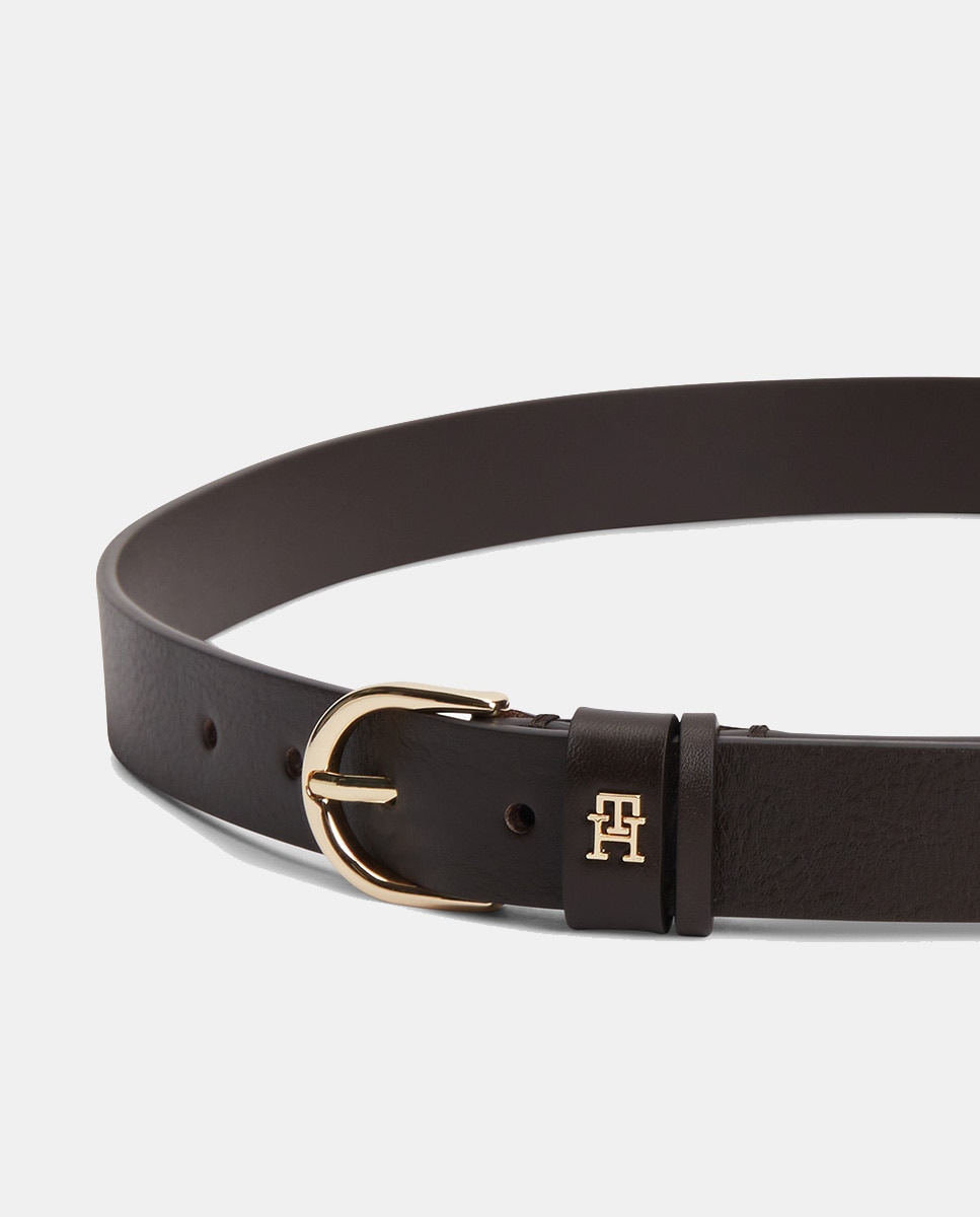 Cinturón de mujer de piel de Tommy Hilfiger - Marrón Marrón-3