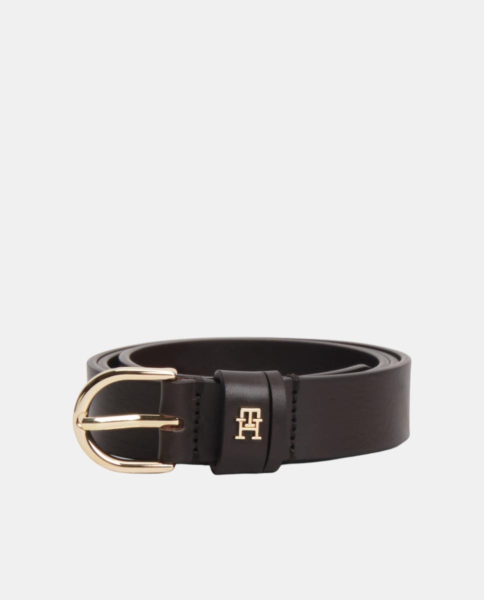 Cinturón de mujer de piel de Tommy Hilfiger - Marrón Marrón-4