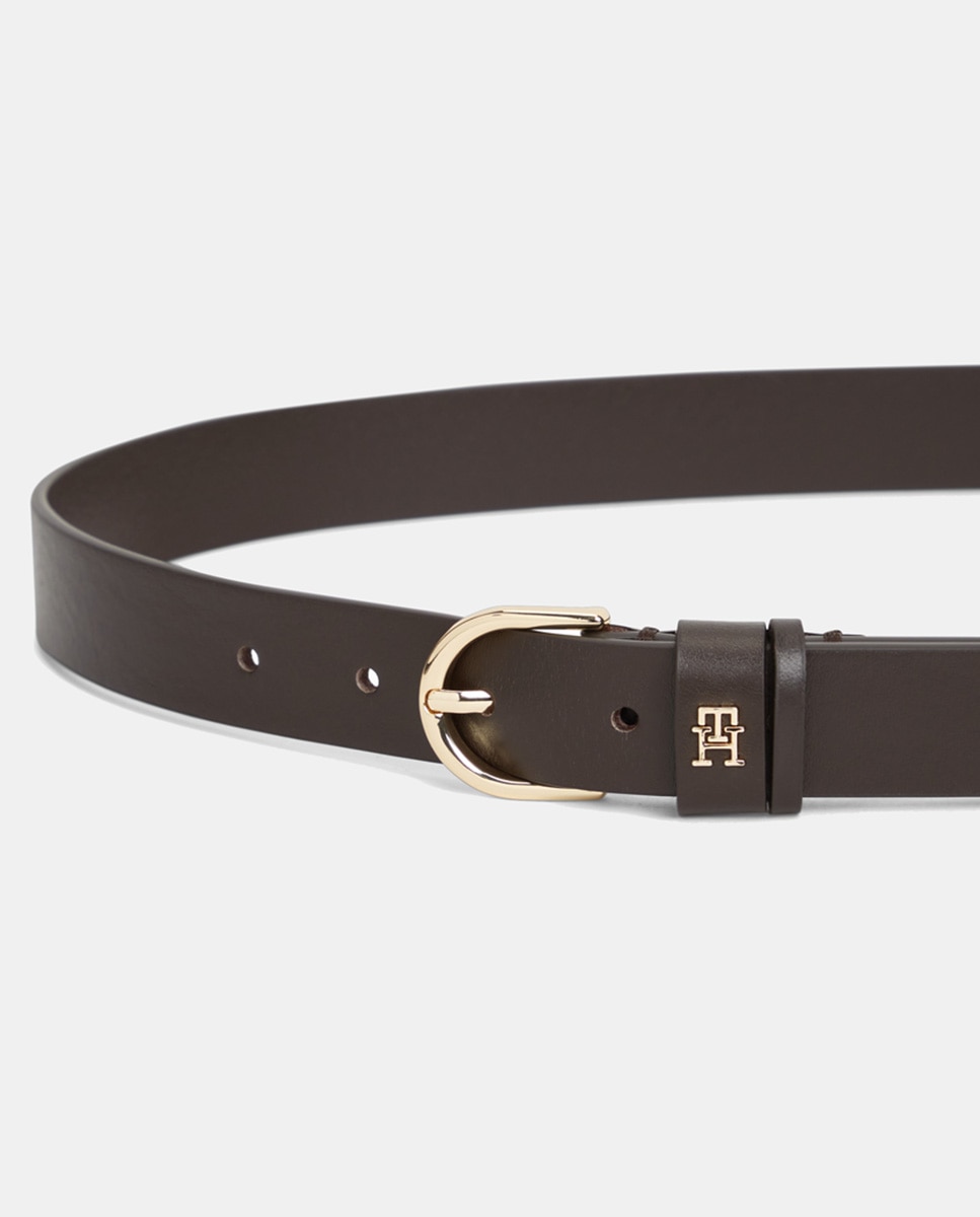 Cinturón de mujer de piel de Tommy Hilfiger - Marrón Marrón-5