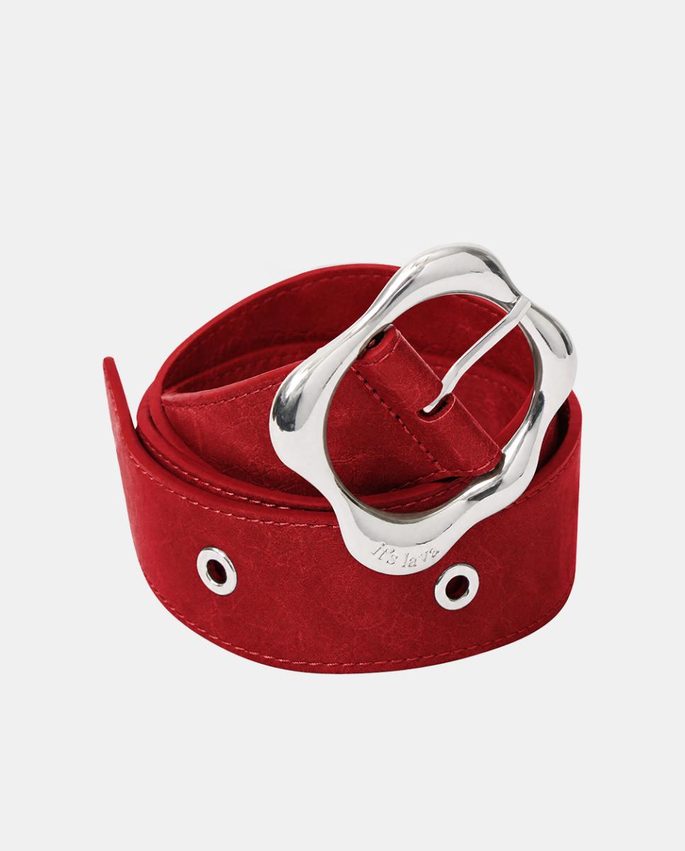 Cinto com Fivela Melted Vermelho-2
