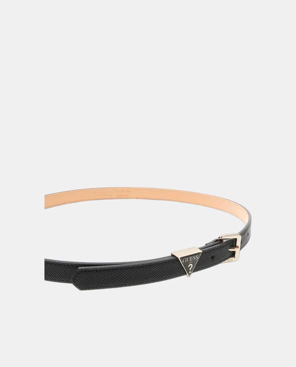 Cinto Não Ajustável com Fivela Metálica Preto-2