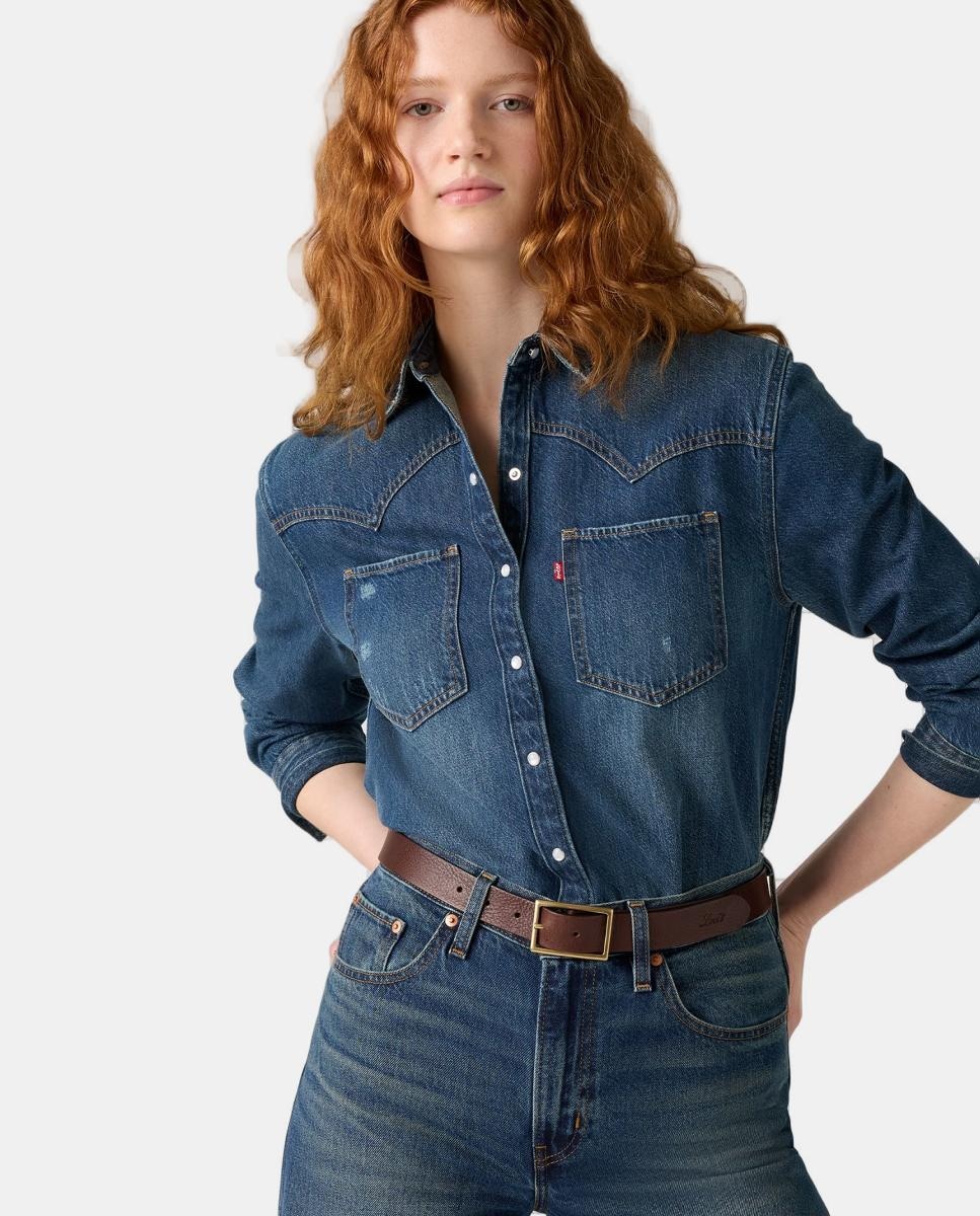 Cinto Rectangle Buckle Castanho-2